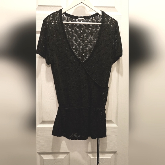 Faux Wrap-Around Crochet Top - Picture 2 of 3